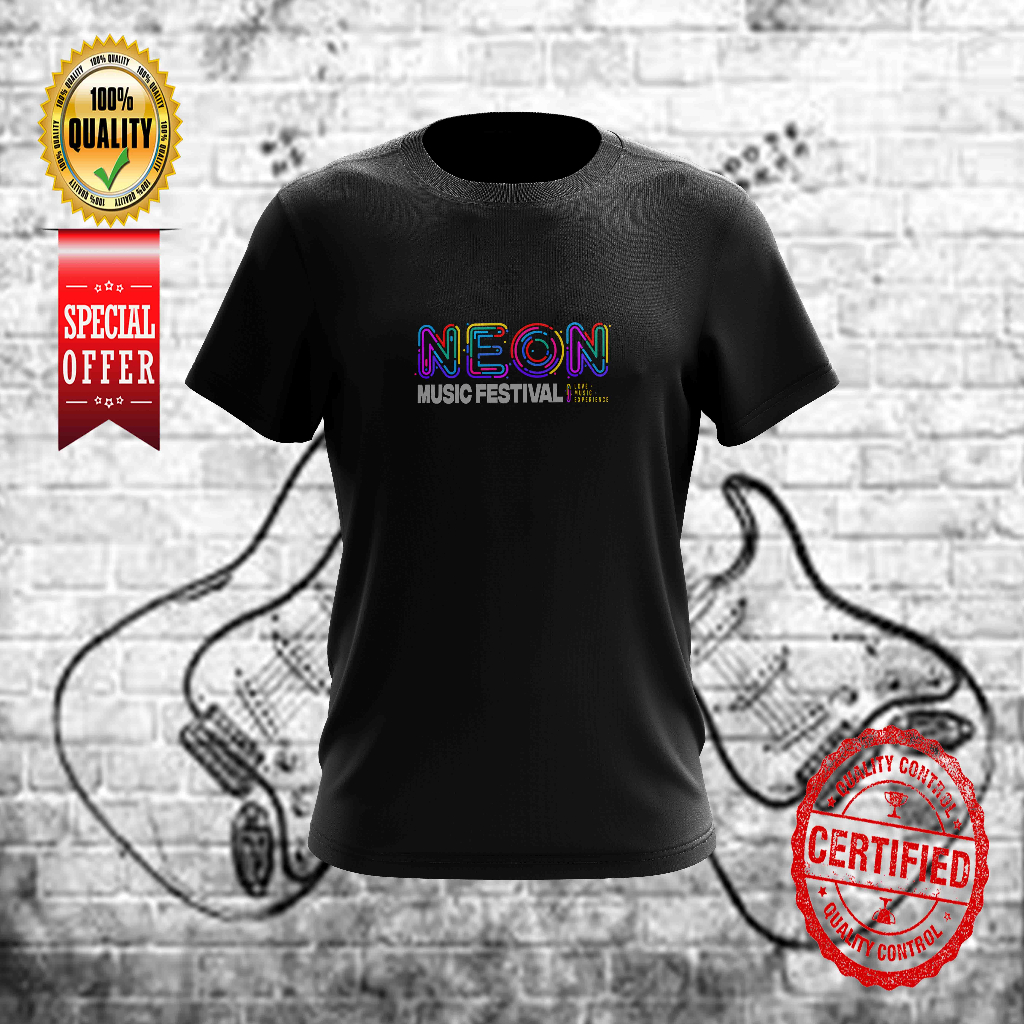 NEON FESTIVAL 6 OCTOBER 2023 HALLOWEEN EDITION DESIGN 1 TSHIRT NECK ROUND UNTUK KANAK-KANK DAN DEWAS