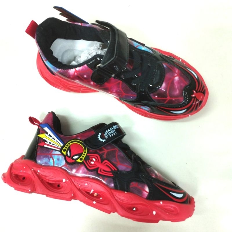 Spiderman Kids Boy Shoes LED light Sneakers Sport Outdoor Shoes