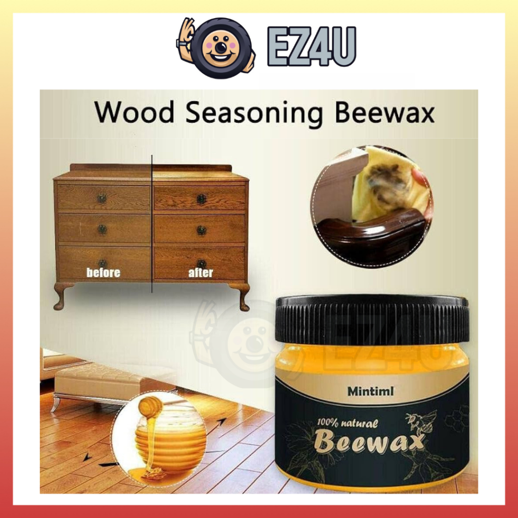 [EZ4U] Beewax Polish Wood Seasoning Wooden เฟอร์นิเจอร์ตู้ไม้ Natural Shine Cleaning Care Wax