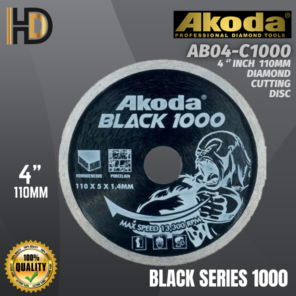 Akoda 4 110MM Black Series 3000 แผ่นตัดเพชร / AKODA AB04-C1000 การตัดเพชร DIsc