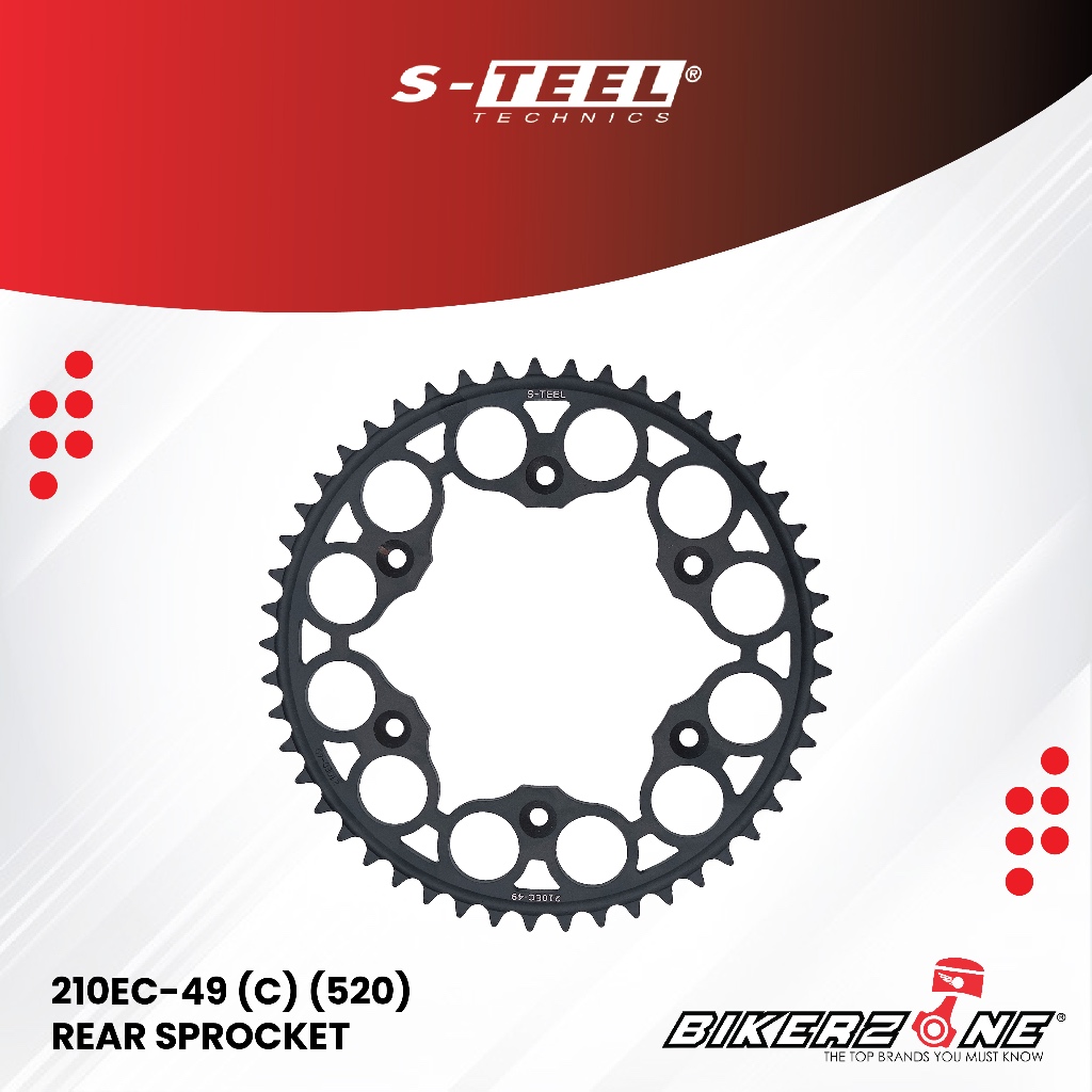 S-TEEL 210EC-49 (C) (520) สเตอร์หลังสําหรับ HM MOTOR, HONDA MOTORCYCLE โดย Bikerzone Official Store