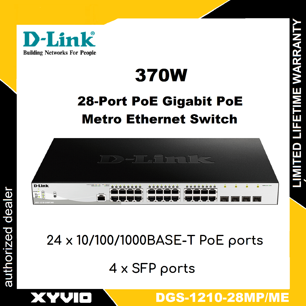 D-LINK DGS-1210-28MP/ME 28-Port PoE Gigabit PoE Metro Ethernet Switch