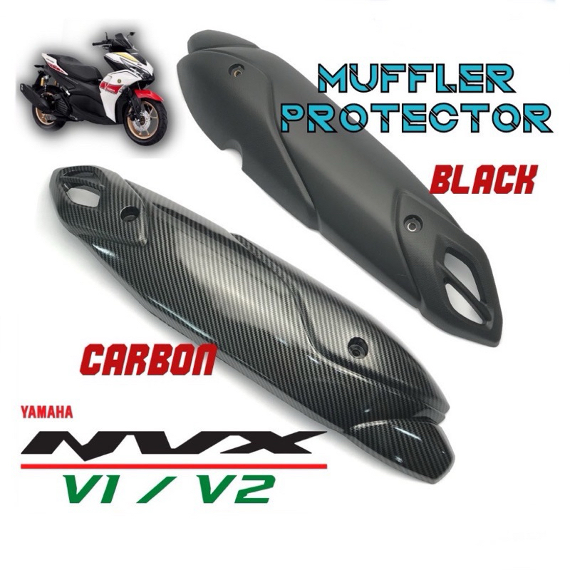 ฝาครอบท่อไอเสีย Yamaha NVX / NVX155 V2 / NVX 155 ท่อไอเสีย Yamaha [ Carbon / Black ]