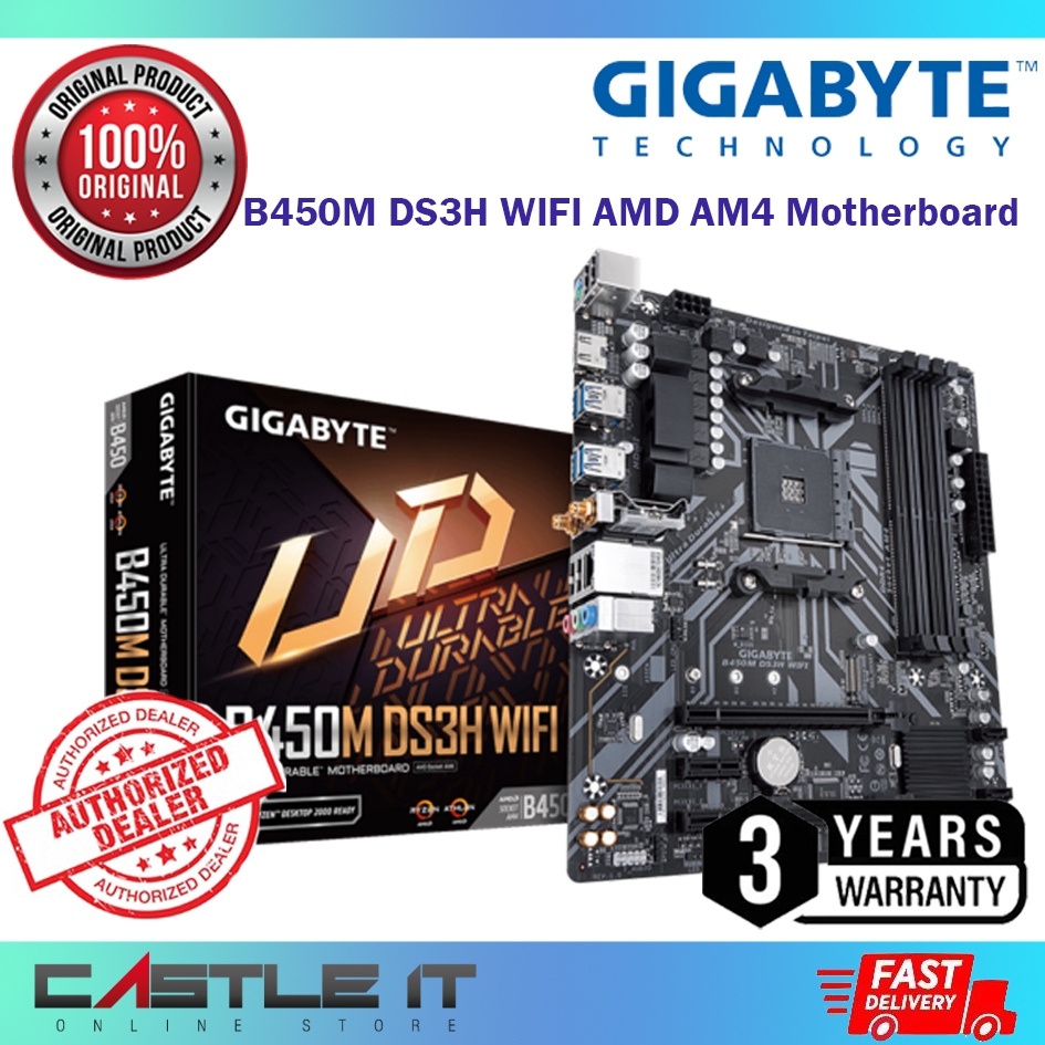 Gigabyte B450M DS3H เมนบอร์ด WIFI AMD AM4 Ryzen 7 5700G Ryzen 5 5600G Ryzen 3 3200G 4100 5600X