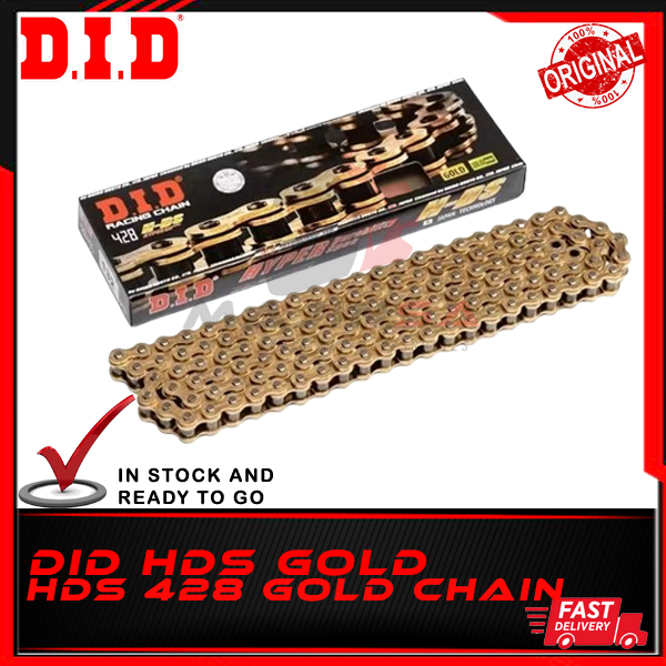 DID CHAIN HDS 428 114L 122L 132L โซ่ทอง DID RANTAI มอเตอร์