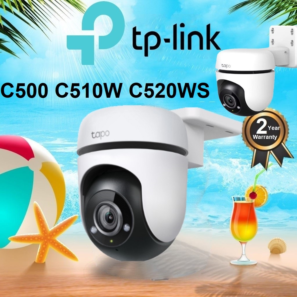 กล้องวงจรปิดรักษาความปลอดภัย TP-Link Tapo C500 C510W C520WS 360 Pan Tilt WiFi IP65 กันน้ํา 1080P 2MP