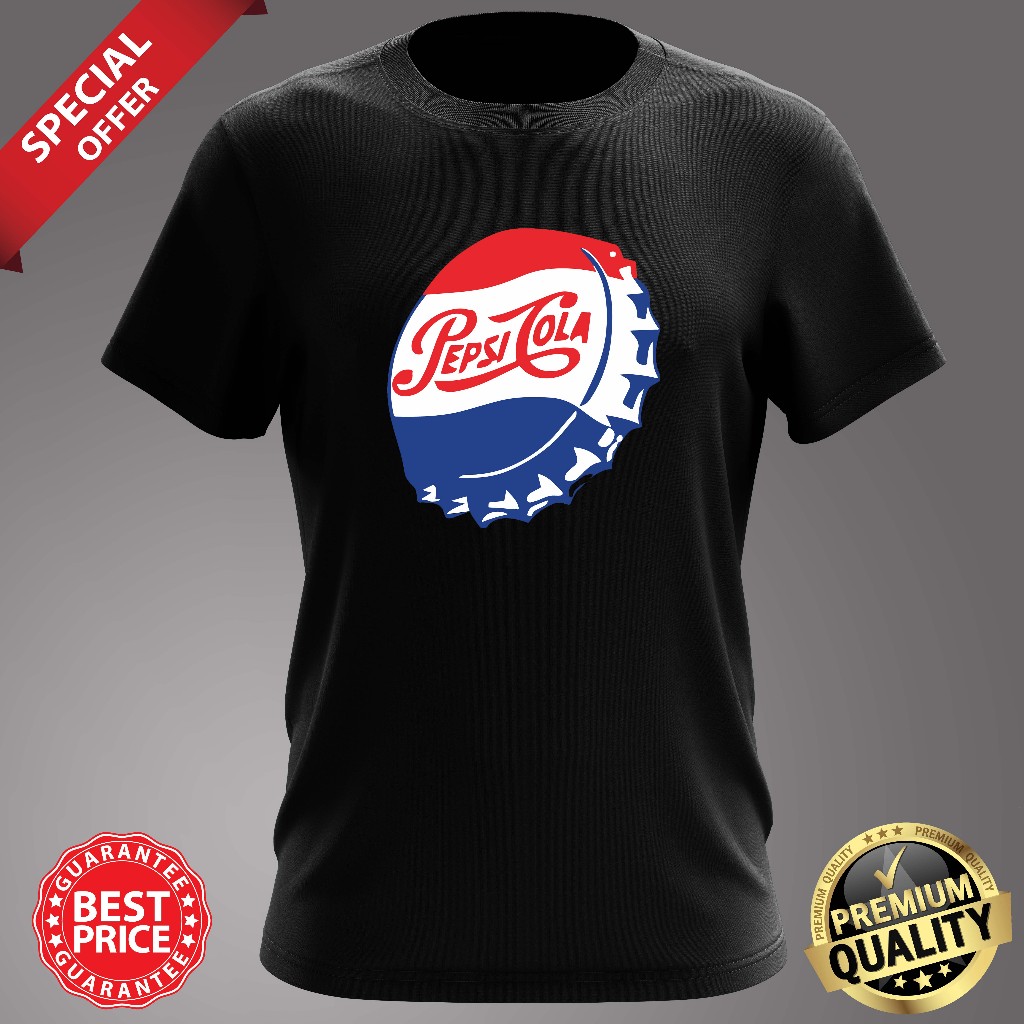 Baju VINTAGE PEPSI COLA RETRO เสื้อยืดผ้าฝ้ายกลม