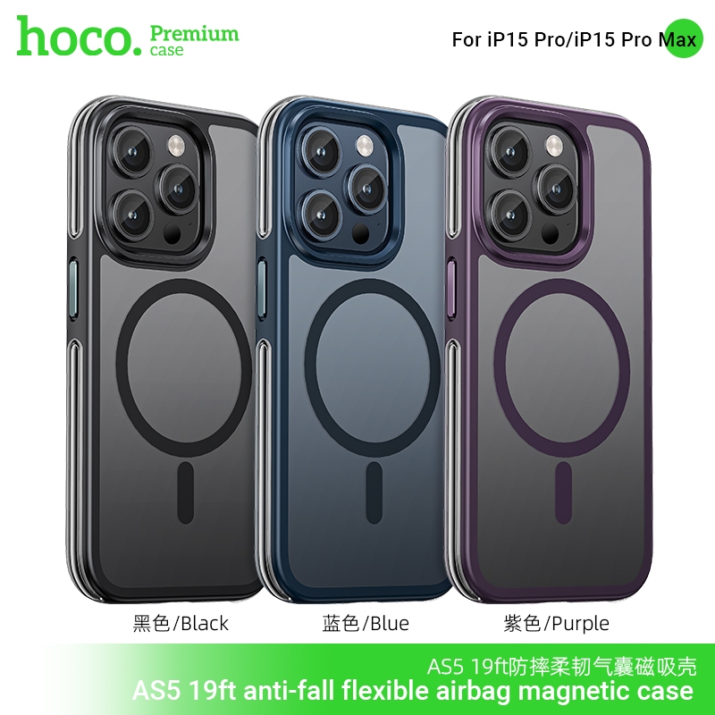 เคส iP15 Pro / iP15 Pro MAX AS5 19ft Anti-Fall ถุงลมนิรภัยแบบยืดหยุ่น Magnatic