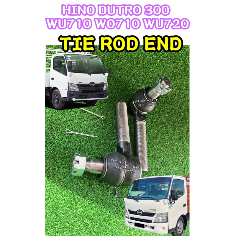 HINO DUTRO 300 SERIES WU710 WO710 WU720 XZU720 TIE ROD END FRONT AXEL USE CARGO TIPPER RORO รถบรรทุก