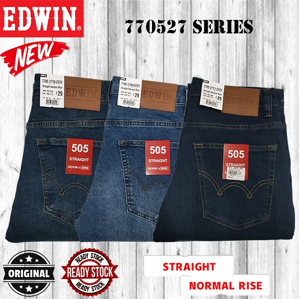 [ EDWIN ] UNISEX JEANS STRETCHABLE STRAIGHT-NORMAL RISE / FASHION JEANS / SELUAR PANJANG JEANS UNISE