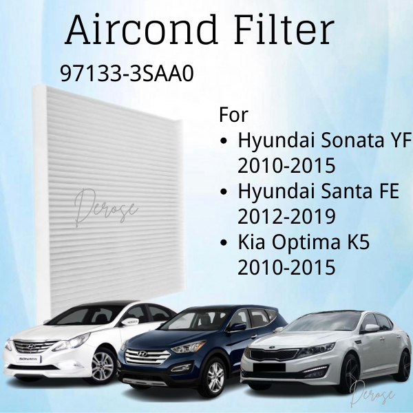 กรองแอร์ Hyundai Sonata YF/Santa FE DM/Kia Optima K5 (2009 - 2014)/Kia Carnival YP (2017-2020)