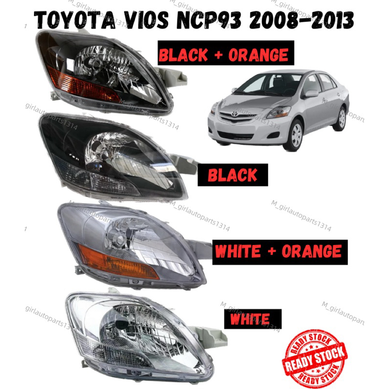 TOYOTA VIOS DUGONG HEAD LAMP NCP93 2008-2012