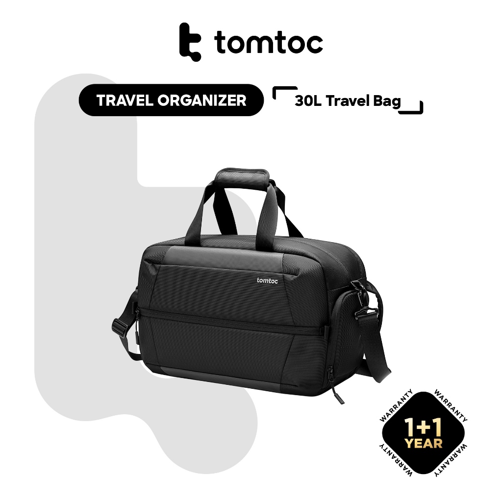 Tomtoc กระเป๋านําทาง Duffel 30 ลิตร / กระเป๋าเดินทาง / กระเป๋าอเนกประสงค์ กันน้ํา - MacBook 14 นิ้ว / iPad 12.9 นิ้ว