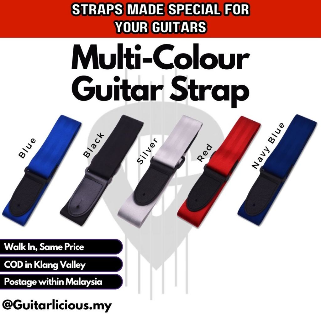 สายกีตาร์ (สีทึบ) สําหรับ Electric, Acoustic , Classical & Bass Guitar (S309A-G) สายกีต้าร์ทอ 2 นิ้ว