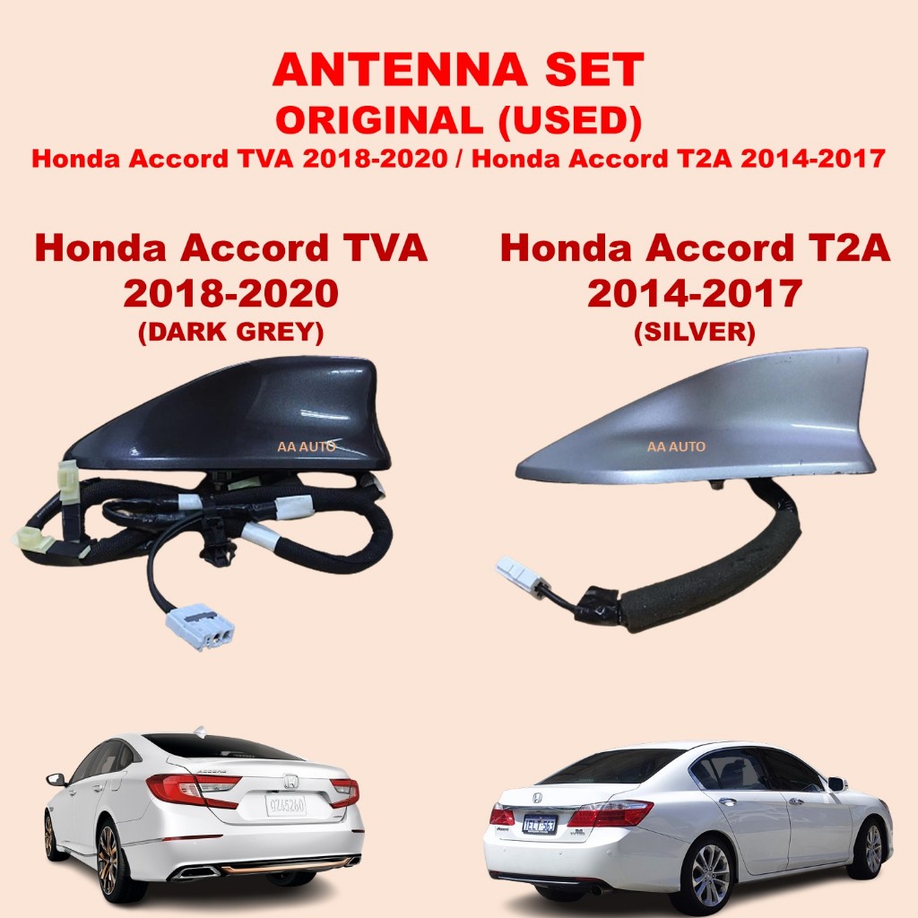 ชุดเสาอากาศครีบฉลาม พร้อมน็อต สําหรับ Honda Accord TVA 2018-2020 / Honda Accord T2A 2014-2017
