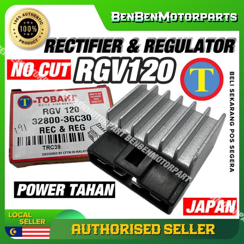 RECTIFIER REGULATOR KATAU KATAB TOBAKI SUZUKI RGV 120 RGV120