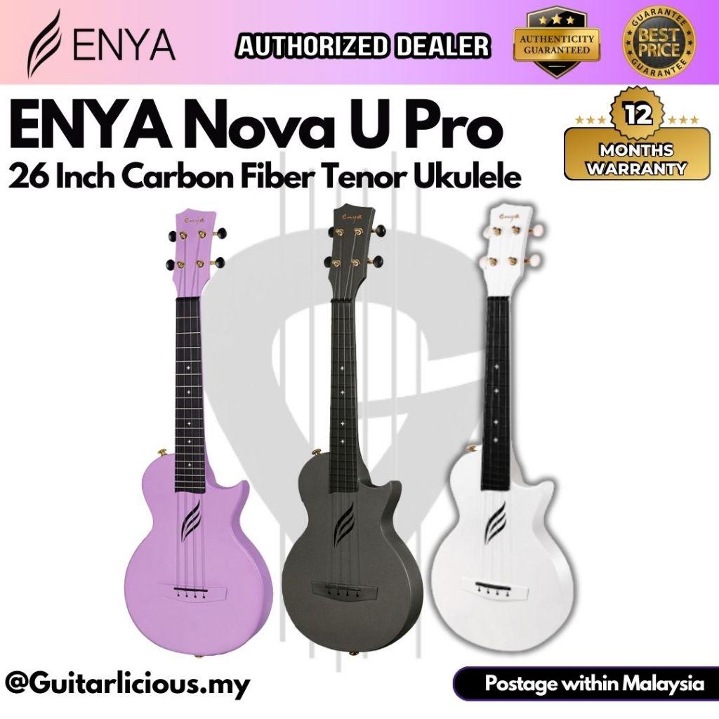 Enya Nova U Pro Tenor 26 นิ้ว Carbon Fibre & Polyคาร์บอเนต Ukulele Thin Body ( ENY-NOVAU Pro / NOVA 