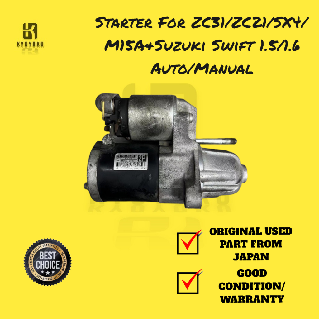 KYOYOKU-Starter สําหรับ ZC31/ZC21/SX4/M15A&Suzuki Swift 1.5/1.6 อัตโนมัติ/คู่มือ