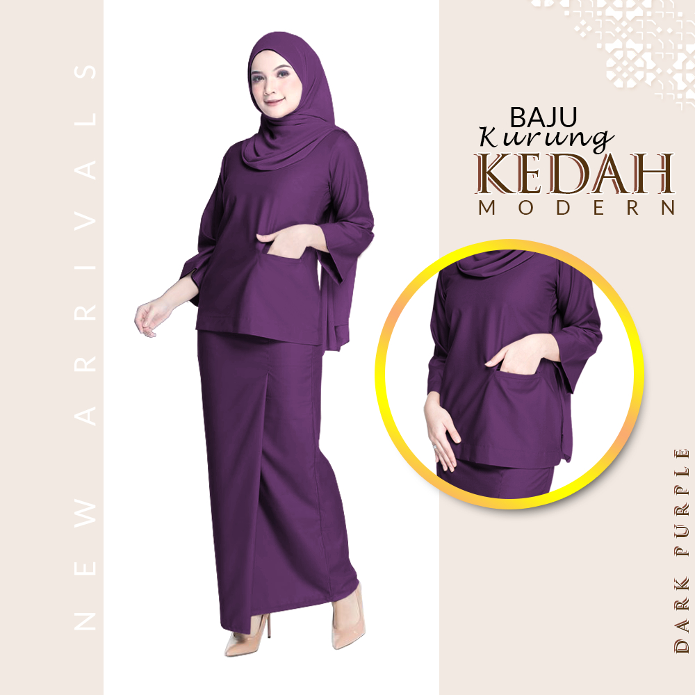 Baju Kurung Kedah Moden Sulam Baju Kurung Kedah Moden Style โดย Zoha Hijab