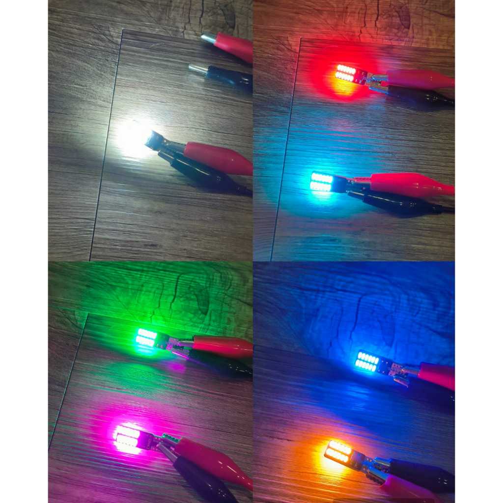 LED T10 W5W รถจักรยานยนต์รถยนต์ Universal Marker Light Can-bus 4014 24SMD ถอดรหัสหลอดไฟ LED Plug & P