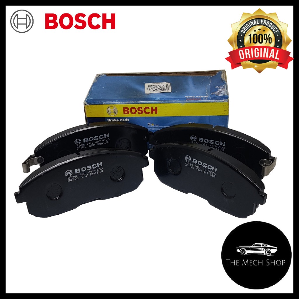 Bosch Nissan Cefiro A32 A33 2.0 V6 Suzuki SX4 1.6 Teana J32 Sylphy B17 ชุดผ้าดิสก์เบรกหน้า (4 ชิ้น) 