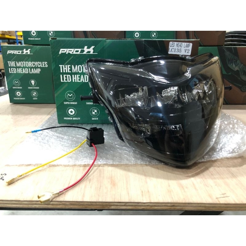 PRO-X LC135 V2 V3 V4 V5 V6 V7 FULL LED HEADLAMP 6000K แสงสีขาวคุณภาพสูง LED CHIP ชุดหัวโคมไฟ LED DEP