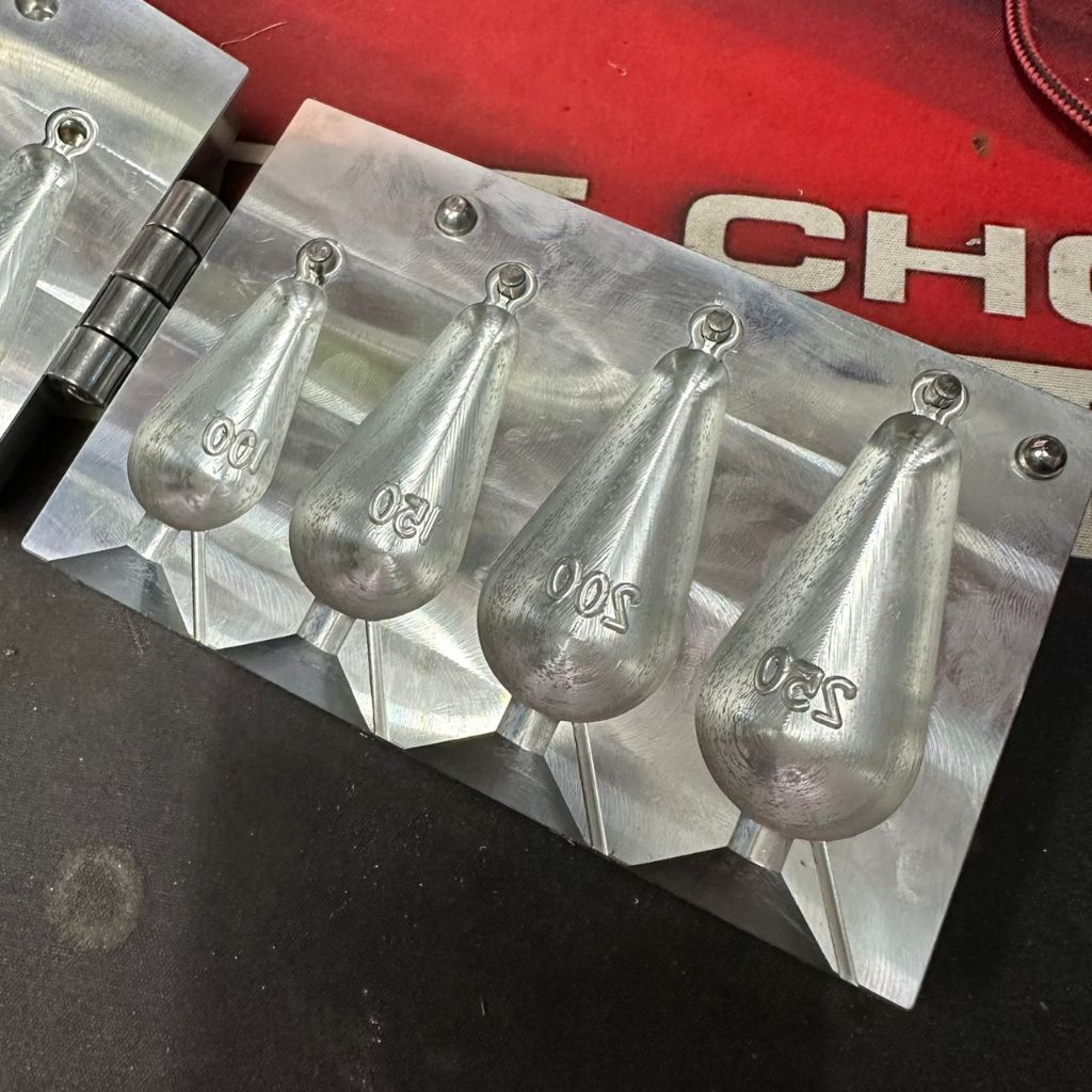 Custom Sinker Mould Acu Batu Ladung Timah Lead แม่พิมพ์ CNC เกรดพรีเมี่ยม
