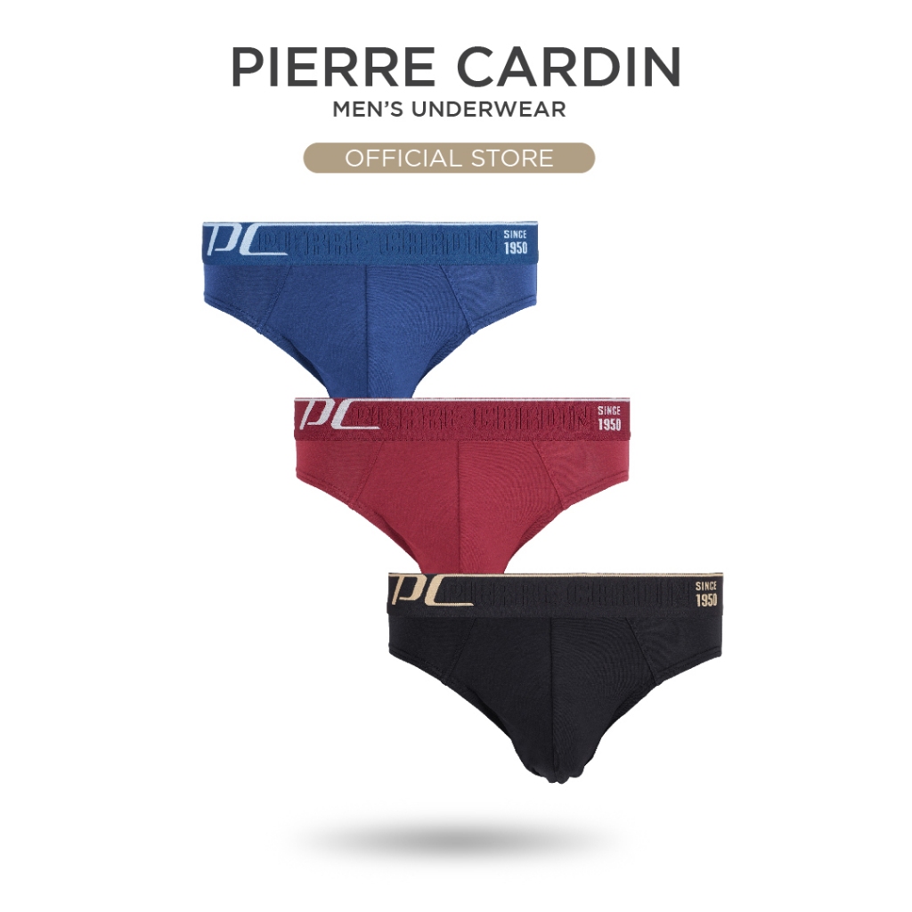 Pierre Cardin ชุดชั้นใน Anti-Bacterial Bambooเหนียวสแปนเด็กซ์ Mini Brief - คละสี (3 ชิ้น) PC2161-3M