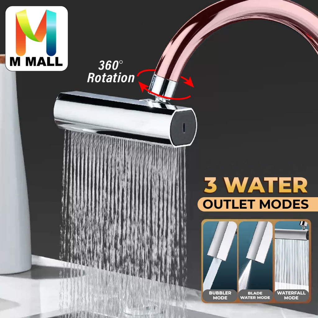 3 โหมด Universal ก๊อกน้ํา 360 องศา Multi-Function Sink Aerator Extender สายฝน Bubbler F120 F122M F12