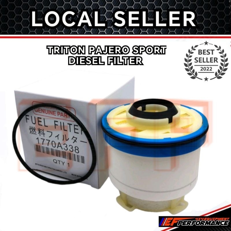 คุณภาพสูง MITSUBISHI TRITON 2.4 VGT PAJERO SPORT 1770A338 กรองดีเซล FUEL FILTER BLUE MINYAK 1770A337