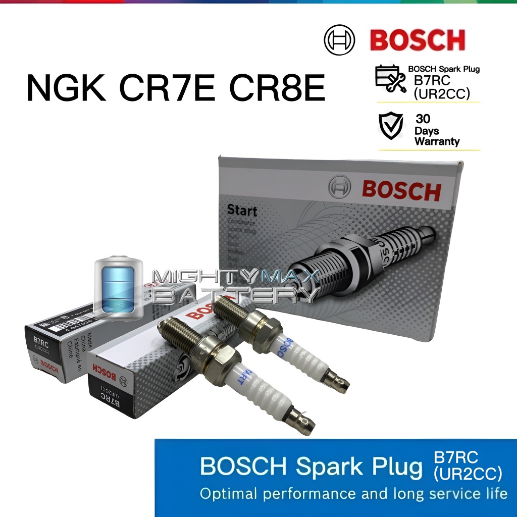 CR7E CR8E B7RC UR2CC BOSCH SPARK PLUG NGK PALAM PENCUCUH Y15ZR VS125 RFS150 R15 R25 MT15 MT25 FZ150 