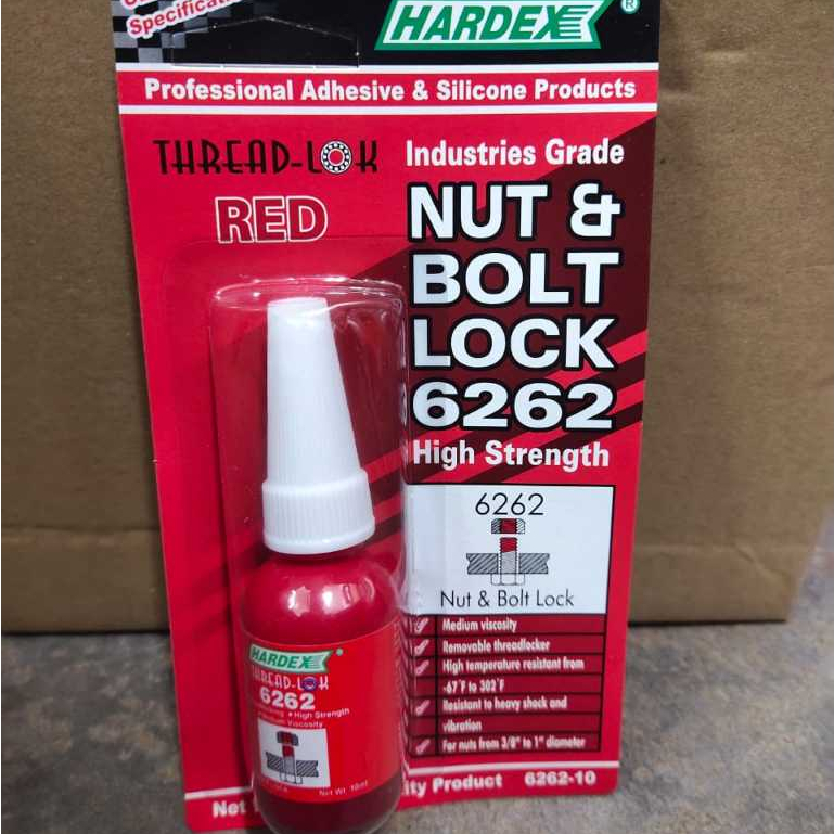 HARDEX THREAD LOCK TL-6262 NUT & BOLT LOCK (สีแดง - HIGH STRENGTH) TL6262