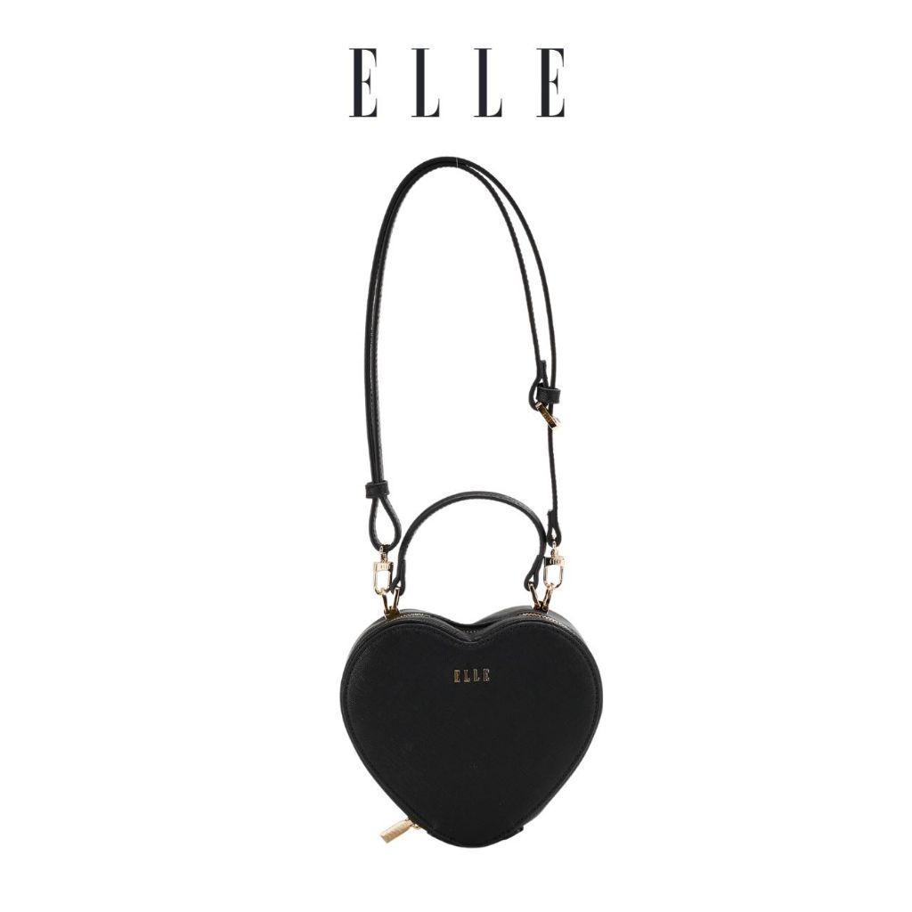 Elle กระเป๋า รูปหัวใจ สีดํา สีชมพู