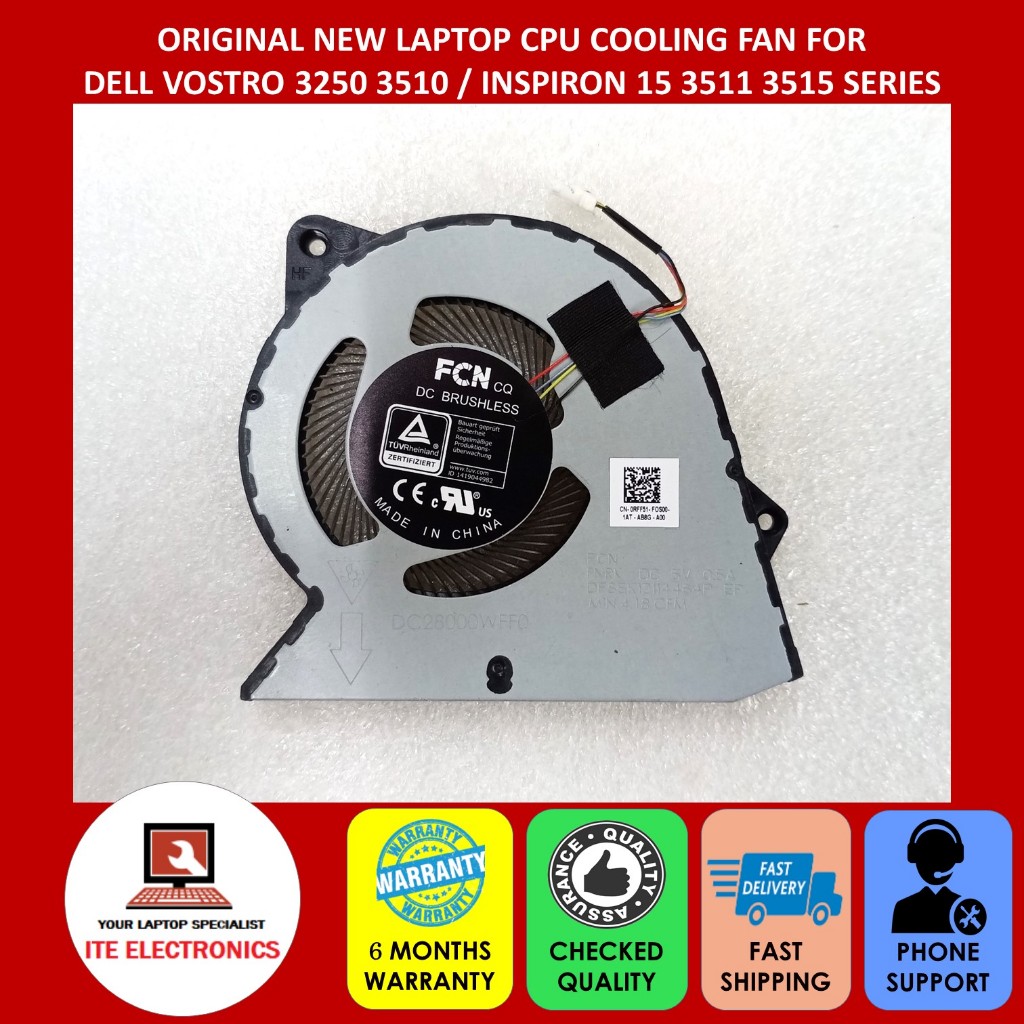 ใหม่ DELL VOSTRO 3250 3510 / INSPIRON 15 3511 3515 SERIES แล็ปท็อป CPU COOLING FAN 0RFF51 DC28000WFF