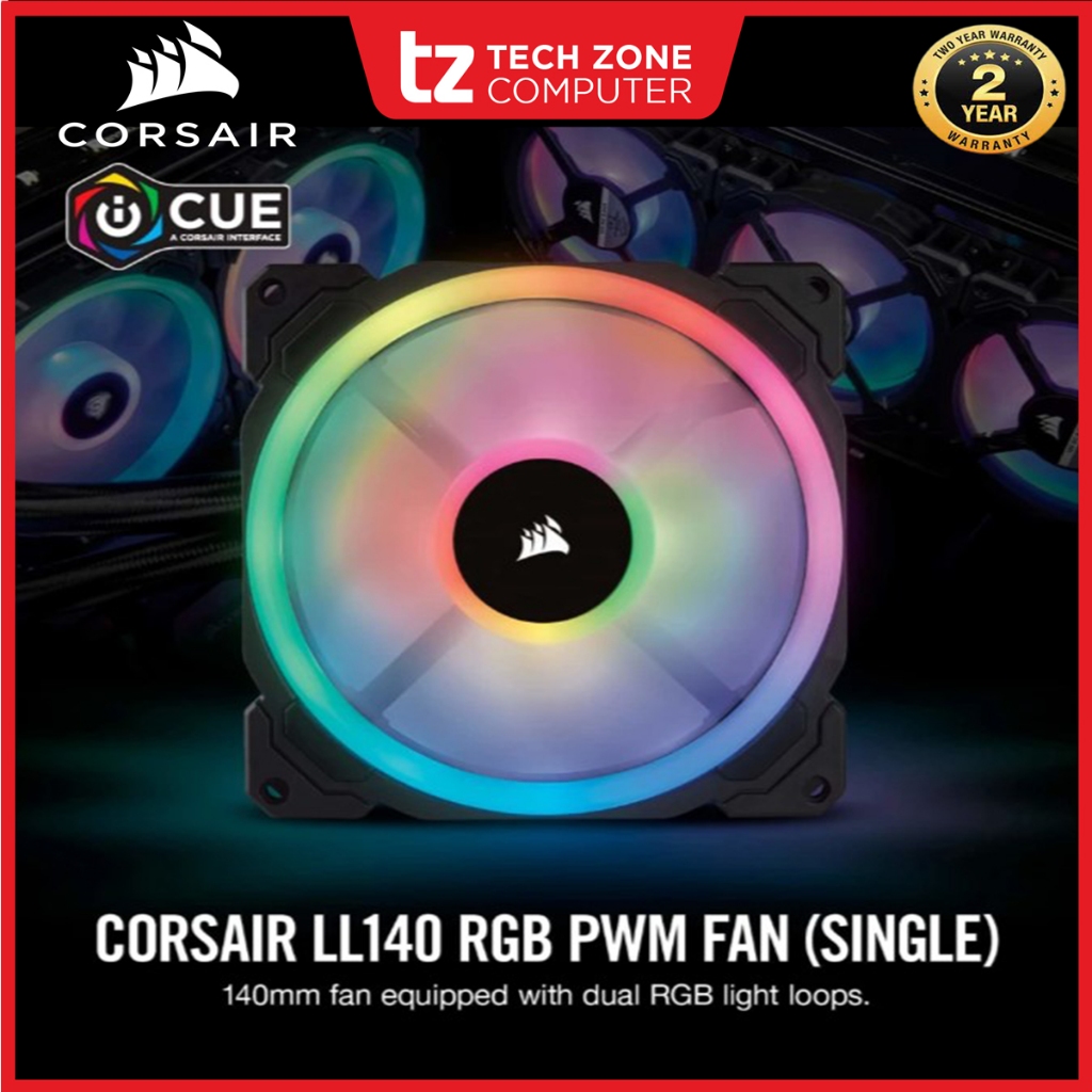 Corsair LL140 RGB 140mm Dual Light Loop RGB LED PWM Fan -Single Pack ( CO-9050073-WW )