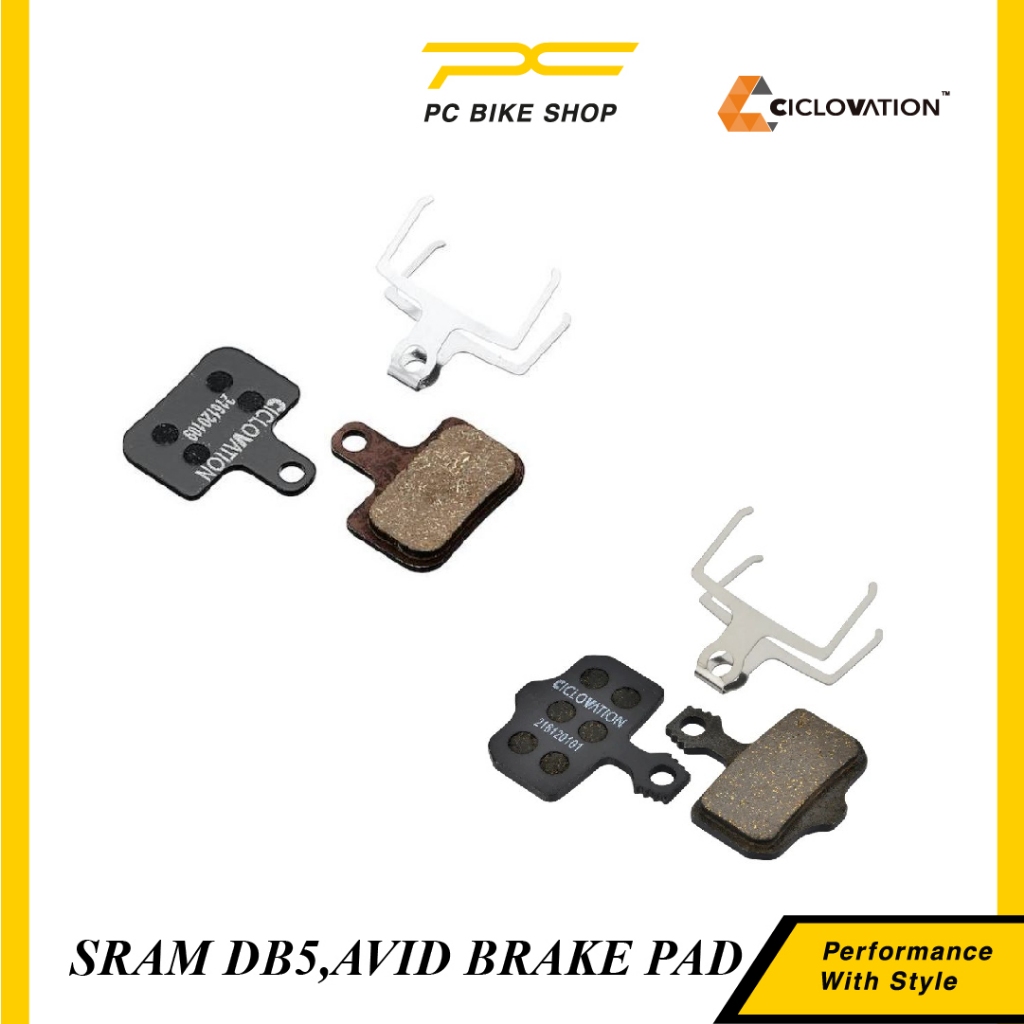 CICLOVATION DISC BRAKE PAD - SRAM  DB5/LEVER/TL/AVID ELIXIR/DB1/DB3/CR/CR Mag/XO/XX/World Cup Basika