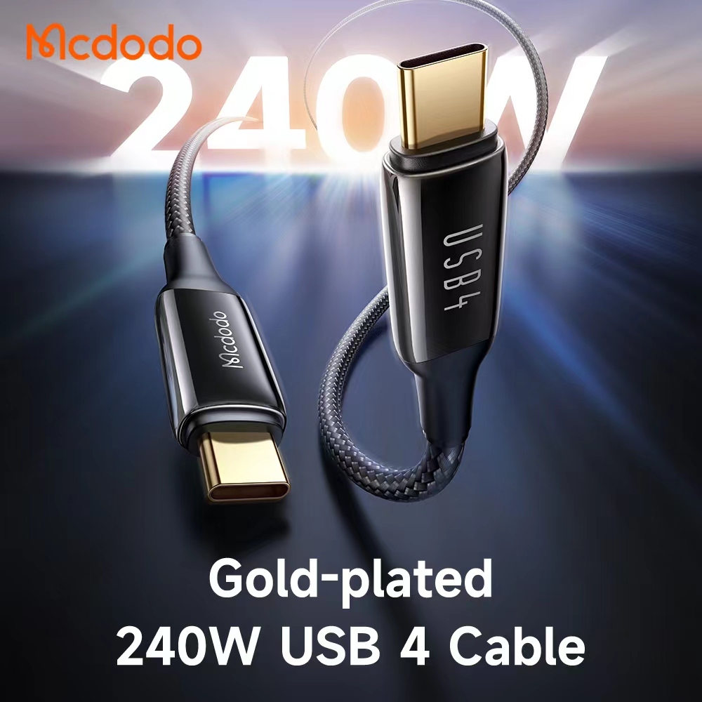MCDODO CA-299 240W USB 4 Data PD Cable / 240W PD3.1 Type-C Super Fast Quick Charging / 40Gb/s Data T