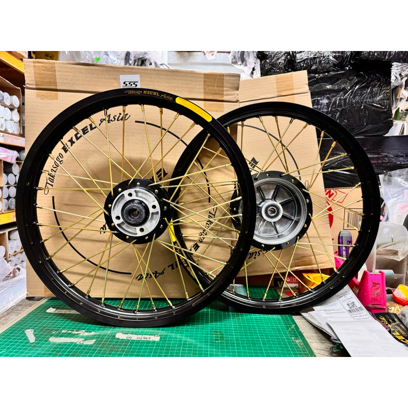 ALLOY RIM TAKASAGO COMPLATED SET RXZ DEPAN BELAKANG SET