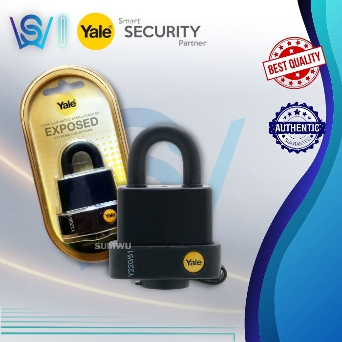 YALE WEATHER RESISTANT LAMINATED PADLOCK Y220/51/118/1