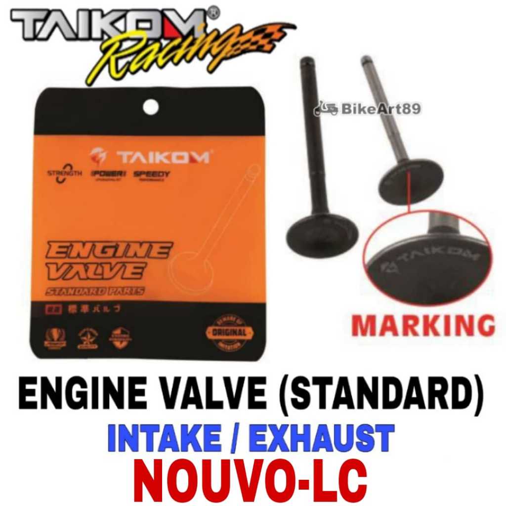 Taikom Racing YAMAHA NOUVO-LC NOUVO LC วาล์วเครื่องยนต์ ท่อไอเสียมาตรฐาน / INTAKE STD Taikom Ranger อุปกรณ์เสริมการแข่งรถ