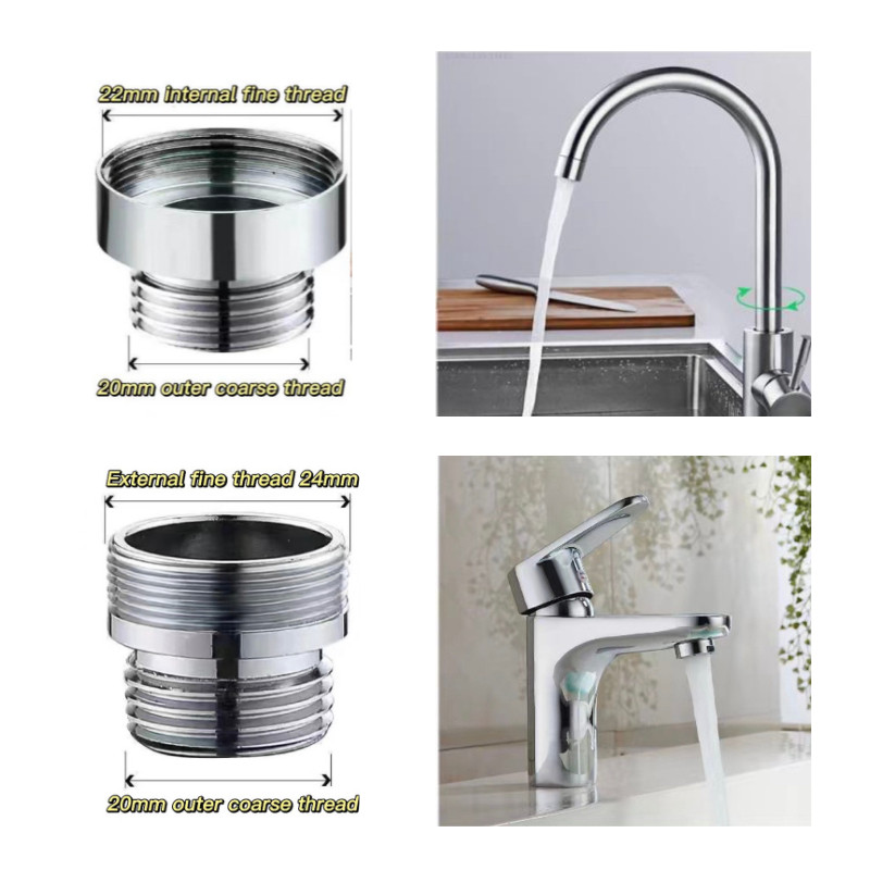 BATHKITCHZ Universal Faucet Adapter Tap Faucet Connector Hose Pipe Kitchen Bathroom Faucet Parts Fau