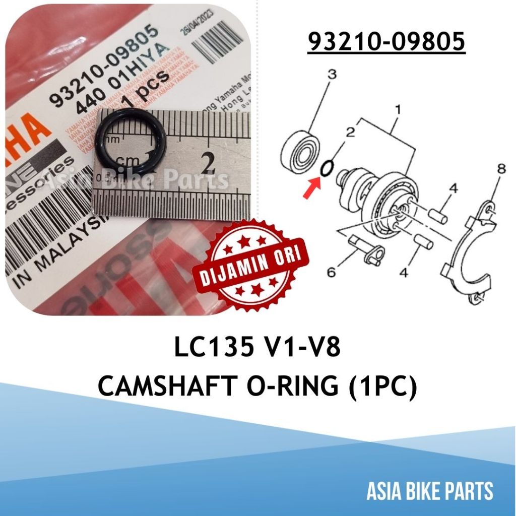Yamaha LC135 V1 V2 V3 V4 V5 V6 V7 V8 4S 5S Camshaft O-Ring / O แหวน Cam Shaft - 93210-09805