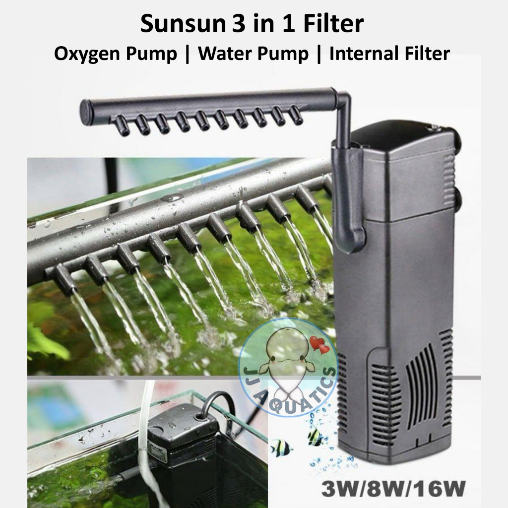 SunSun 3 in 1 Low Water Fish Aquarium ถังกรอง Rain bar ปรับ Flow HJ111B/311B/411B/611B