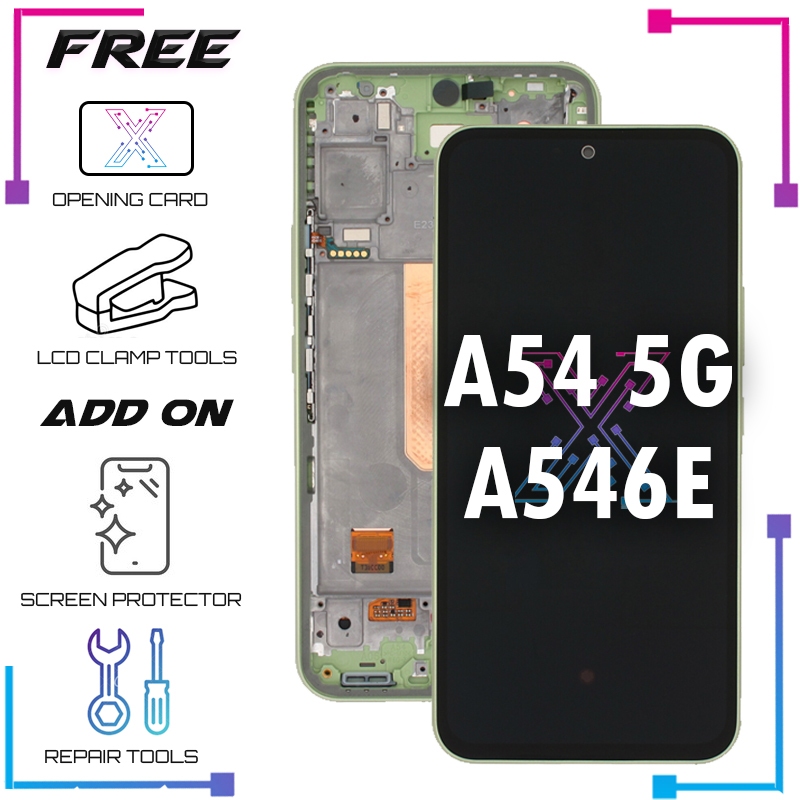Xet หน้าจอสัมผัส Lcd พร้อมกรอบ สําหรับ Samsung A54 5G A546E