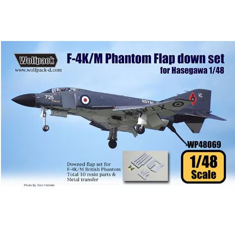 Wolfpack WP48069 1/48 F-4K/M Phantom Hard Wing Flap Down Set สําหรับ Hasegaawa