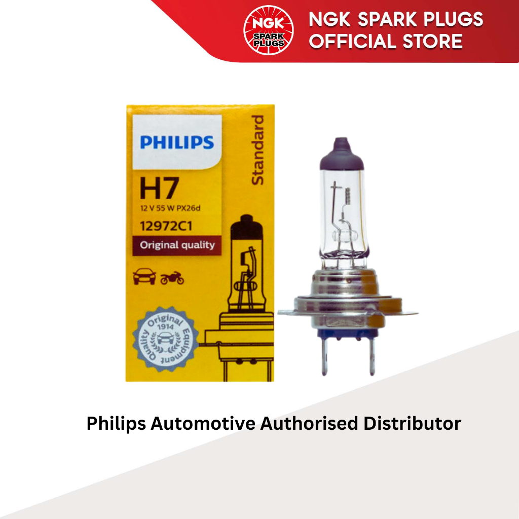 หลอดไฟหน้ารถยนต์ Philips Standard Halogen 12V 55W (H7)