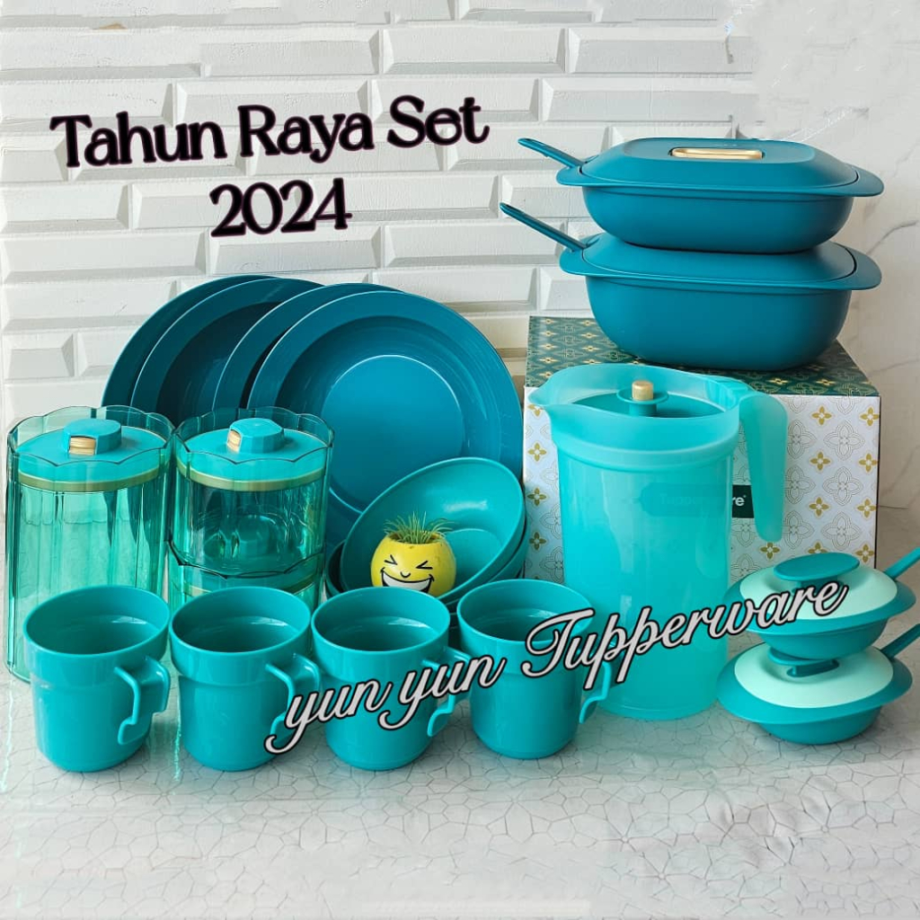 Raya 2024 Tupperware Gourmet Server Set /Pitcher/Mugs/Plate/Bowl/One Touch/Tall Canister/Spinning