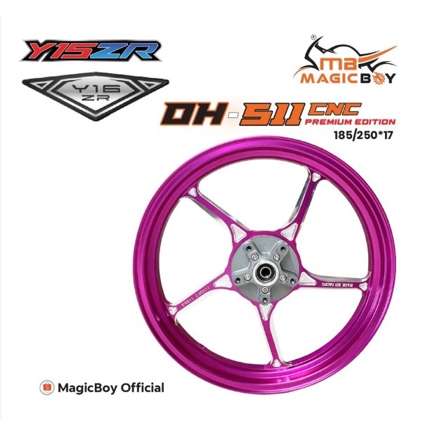 MAGIC BOY CNC RIM FG511 Y15ZR Y16ZR 1.8/2.50-17 เปิด HUB FG 511 Y15 Y16