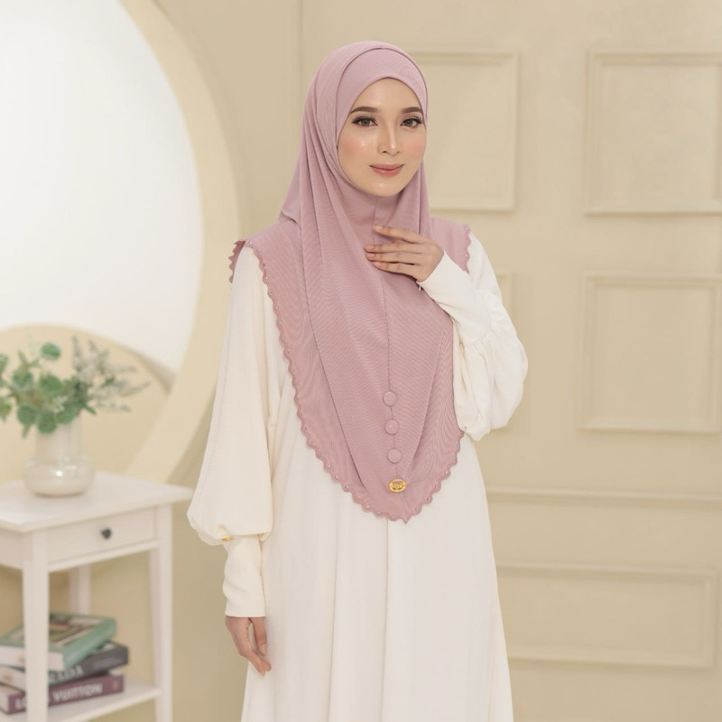 Airis Syria ปุ่ม Sulam ทันทีฟรีขนาด Sekali ฟรีด้านใน Syria Cotton Ribbed Premium