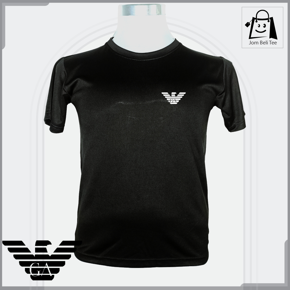 [XS--5XL & 200 GSM] เสื้อยืด Cotton 100% Premium Brand Unisex พร้อมโลโก้ "Giorgio Armani"